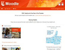 Tablet Screenshot of moodle.lec.ac.uk